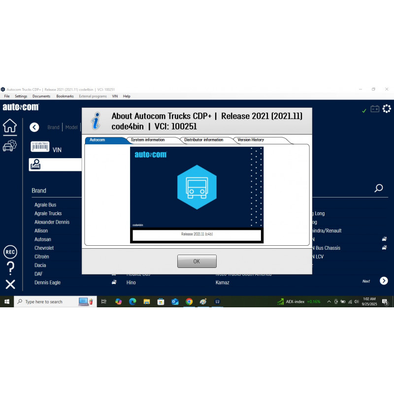 Autocom 2021 – Multi-Brand Cars & Trucks Diagnostic Software unlimited installations on unlimited PCs